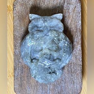 💎Labradorite Owl Skull-1190